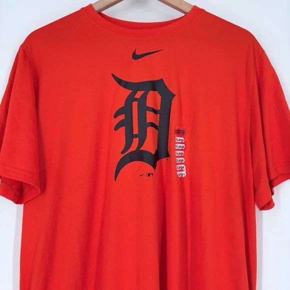 Nike Mens Orange Detroit Tigers Legend Fuse Large Logo Dri-FIT T-Shirt - Picture 2 of 6